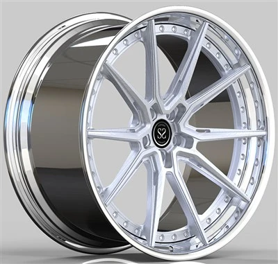 BMW M5 Custom 2-PC felger Tuning Style polert leppe og børstet skive