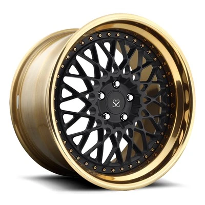 Glanssvart tilpasset 2-delt smidde legeringsfelger 21 for Audi S4 / 22 legeringsfelger for BMW M5