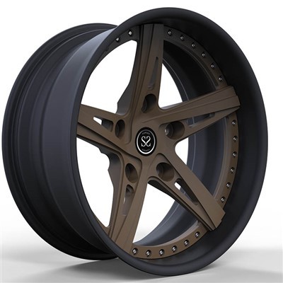 Nissan Y31 Cedric 1990 Custom 2-PC smidde felger bronse og svart 18x9,0 og 18x10