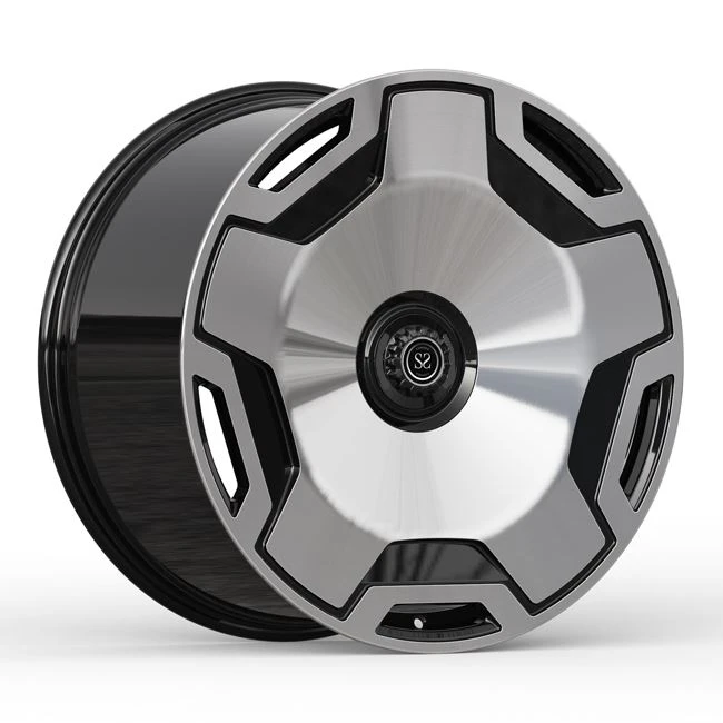 Forskjøvet størrelse 9,5X22 11.5X22 Monoblock smidde hjul for Mercedes Benz GlS 600 Gloss Black Machined Face Felger