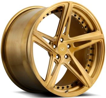 21x9|21x12 smidde felger til Maserati Gran Turismo Børstet gjennomsiktig glanset gull