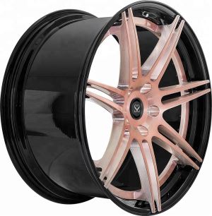 OEM svart og rosa fargen smidd bilen hjul med 7 Doubld eiker