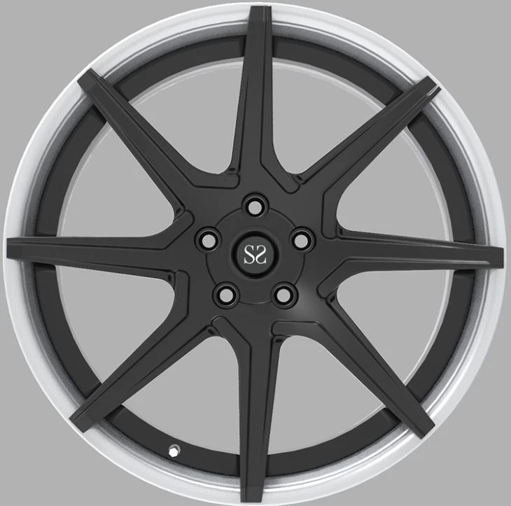 Custom Brush+Gloss Black 22 Inch 2-PC Forged Rims For Cadillac Escalade Car Rims Made Of 6061-T6 Aluminum Alloy