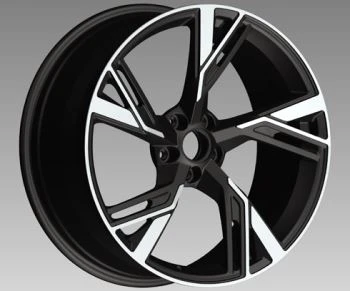 17 18 19 20 21 22 tommer monoblokk replika hjul for Audi Black Machined Face