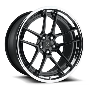 21inch 2-delt smidde felger / ally felger 21 glanset svart tilpasset legering felger for Ferrari 458 5x114.3