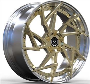 Egendefinerte forskjøvet 20 X 10,5, 20 X 12 2-delt polske smidde lettmetallfelger til Corvette