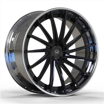Gloss Black Design 22 tommers tilpassede 2-PC felger hjul for Golf GTI