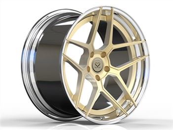 Gylden polert design 21 tommers tilpassede 2-PC felger hjul for AMG