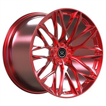 SSJK1081 forskjøvet 20 og 21 tommer 5x112 Candy Red Custom 1-PC smidde legeringsfelger passer til Audi R8