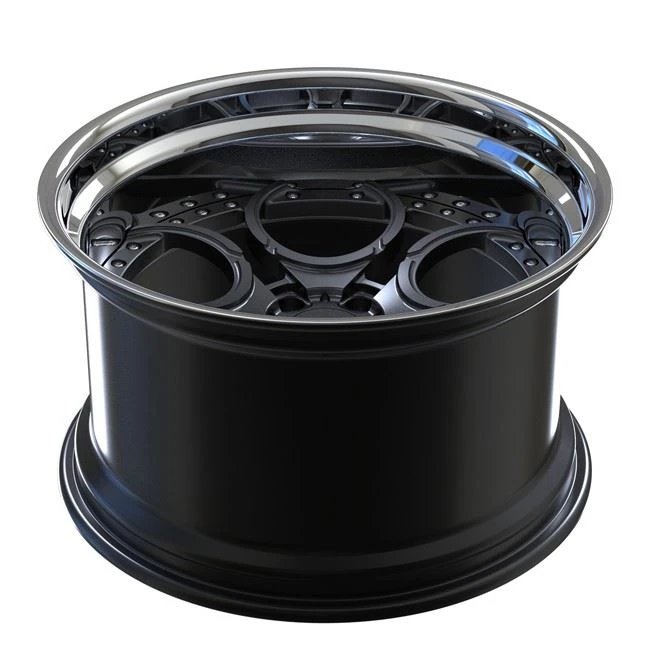 Polished Lip 2 Piece Forged Wheels Gun Metal Spokes Discs For Nissan 350z Custom Car Rims