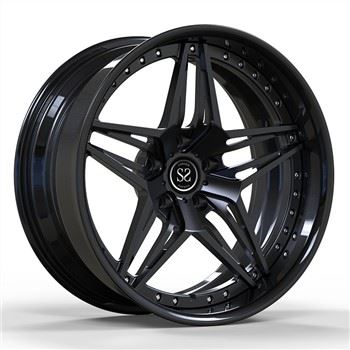 SSJK2086 Maybach Staggered 22" Satin Black Smidd 2-PC aluminiumslegering felger