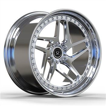 SSJK2115 19 20 21 22 Tommers 2-PC Smidde Felger Polert Tønne + Børsterett 5x120.65 Fot Camarro