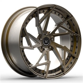 2-delt hjul for Mclaren 570s 20 tommer 21 tommer forskjøvet konkave børstet bronsesmidde felger