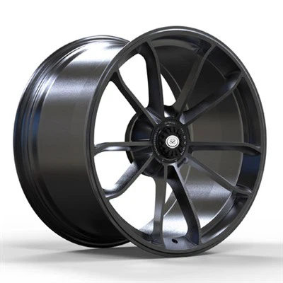 Center Lock hjul for Porsche Børstet svart Custom Forged Monoblock felger